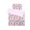 Ensemble de Linge de Lit Enfant 2 pcs 140x200 cm JUNIOR Rose Gris Chats