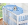 Ensemble de Linge de Lit pour Bébé 3 pcs Bleu Cœurs