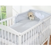 Ensemble de Linge de Lit pour Bébé 3 pcs Gris Cœurs