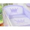 Ensemble de Linge de Lit pour Bébé 3 pcs Lila Prince / Princess