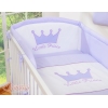 Ensemble de Linge de Lit pour Bébé 3 pcs Lila Prince / Princess