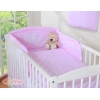 Ensemble de Linge de Lit pour Bébé 3 pcs Rose à Pois Cœurs