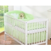 Ensemble de Linge de Lit pour Bébé 3 pcs Vert Cœurs