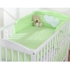 Ensemble de Linge de Lit pour Bébé 3 pcs Vert Cœurs