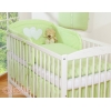 Ensemble de Linge de Lit pour Bébé 3 pcs Vert Rayures Cœurs