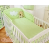 Ensemble de Linge de Lit pour Bébé 3 pcs Vert Rayures Cœurs