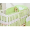 Ensemble de Linge de Lit pour Bébé 3 pcs Vert Rayures Cœurs