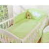 Ensemble de Linge de Lit pour Bébé 3 pcs Vert Rayures Cœurs