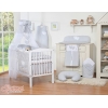 Ensemble de Linge de Lit pour Bébé 5 pcs - avec Baldaquin Gris Cœurs