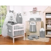 Ensemble de Linge de Lit pour Bébé 7 pcs avec Ciel Anthracite Cœurs