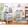 Ensemble de Linge de Lit pour Bébé 7 pcs avec Ciel Anthracite Cœurs