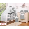 Ensemble de Linge de Lit pour Bébé 7 pcs avec Ciel Anthracite Cœurs