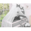 Ensemble de Linge de Lit pour Bébé 7 pcs avec Ciel Anthracite Cœurs