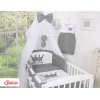 Ensemble de Linge de Lit pour Bébé 7 pcs avec Ciel Anthracite Prince / Princess