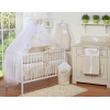 Ensemble de Linge de Lit pour Bébé 7 pcs avec Ciel Beige à Pois Cœurs