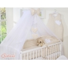 Ensemble de Linge de Lit pour Bébé 7 pcs avec Ciel Beige à Pois Cœurs