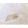 Ensemble de Linge de Lit pour Bébé 7 pcs avec Ciel Beige à Pois Cœurs