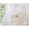Ensemble de Linge de Lit pour Bébé 7 pcs avec Ciel Beige à Pois Cœurs