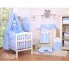 Ensemble de Linge de Lit pour Bébé 7 pcs avec Ciel Bleu à Pois Cœurs