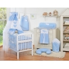 Ensemble de Linge de Lit pour Bébé 7 pcs avec Ciel Bleu Cœurs