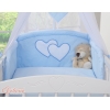Ensemble de Linge de Lit pour Bébé 7 pcs avec Ciel Bleu Cœurs