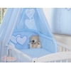 Ensemble de Linge de Lit pour Bébé 7 pcs avec Ciel Bleu Cœurs