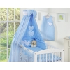 Ensemble de Linge de Lit pour Bébé 7 pcs avec Ciel Bleu Cœurs