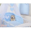 Ensemble de Linge de Lit pour Bébé 7 pcs avec Ciel Bleu Cœurs