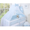 Ensemble de Linge de Lit pour Bébé 7 pcs avec Ciel Bleu Fleurs Cœurs