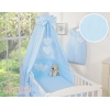Ensemble de Linge de Lit pour Bébé 7 pcs avec Ciel Bleu Rayures Cœurs