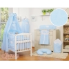 Ensemble de Linge de Lit pour Bébé 7 pcs avec Ciel Bleu Rayures Cœurs