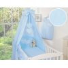 Ensemble de Linge de Lit pour Bébé 7 pcs avec Ciel Bleu Rayures Cœurs
