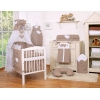 Ensemble de Linge de Lit pour Bébé 7 pcs avec Ciel Brun Cœurs