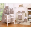 Ensemble de Linge de Lit pour Bébé 7 pcs avec Ciel Brun Cœurs