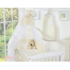 Ensemble de Linge de Lit pour Bébé 7 pcs avec Ciel Crème Cœurs