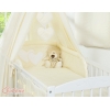 Ensemble de Linge de Lit pour Bébé 7 pcs avec Ciel Crème Cœurs