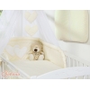 Ensemble de Linge de Lit pour Bébé 7 pcs avec Ciel Crème Cœurs