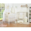 Ensemble de Linge de Lit pour Bébé 7 pcs avec Ciel Crème Cœurs