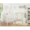 Ensemble de Linge de Lit pour Bébé 7 pcs avec Ciel Crème Cœurs
