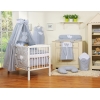 Ensemble de Linge de Lit pour Bébé 7 pcs avec Ciel Gris à Pois Cœurs