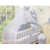 Ensemble de Linge de Lit pour Bébé 7 pcs avec Ciel Gris à Pois Cœurs