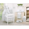 Ensemble de Linge de Lit pour Bébé 7 pcs avec Ciel Gris Prince / Princess