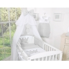 Ensemble de Linge de Lit pour Bébé 7 pcs avec Ciel Gris Prince / Princess