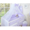 Ensemble de Linge de Lit pour Bébé 7 pcs avec Ciel Lila à Pois Cœurs
