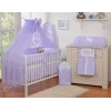 Ensemble de Linge de Lit pour Bébé 7 pcs avec Ciel Lila Cœurs