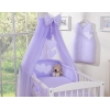 Ensemble de Linge de Lit pour Bébé 7 pcs avec Ciel Lila Cœurs