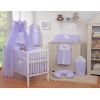 Ensemble de Linge de Lit pour Bébé 7 pcs avec Ciel Lila Cœurs