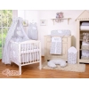 Ensemble de Linge de Lit pour Bébé 7 pcs avec Ciel Noir à Pois Cœurs