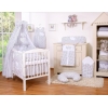 Ensemble de Linge de Lit pour Bébé 7 pcs avec Ciel Noir à Pois Cœurs