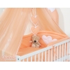 Ensemble de Linge de Lit pour Bébé 7 pcs avec Ciel Pêche Cœurs